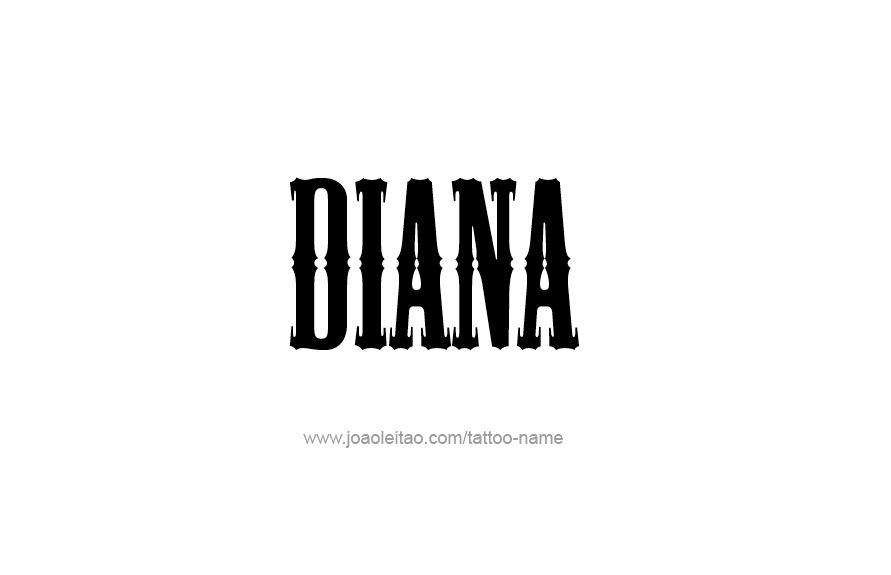 Tattoo Design Name Diana   