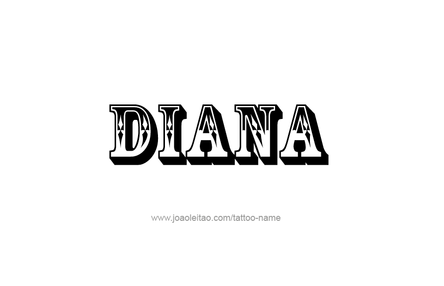 Tattoo Design Name Diana   