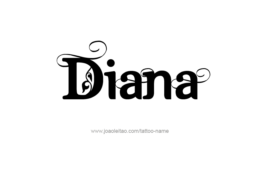 Tattoo Design Name Diana   