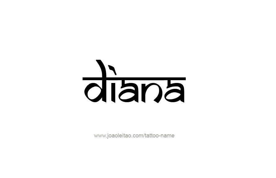 Tattoo Design Name Diana   