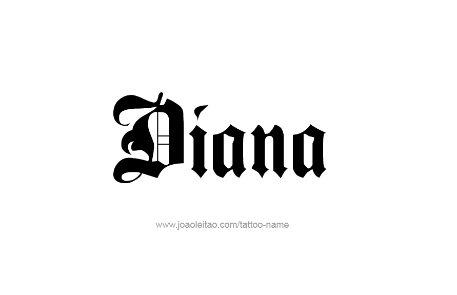 Tattoo Design Name Diana   