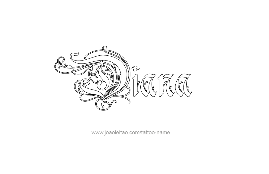 Tattoo Design Name Diana   