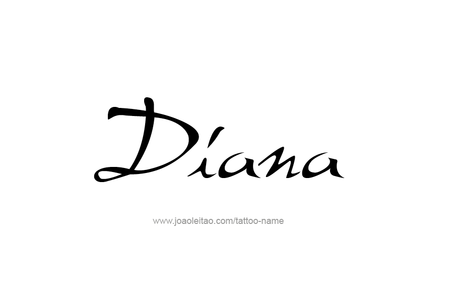 Tattoo Design Name Diana   