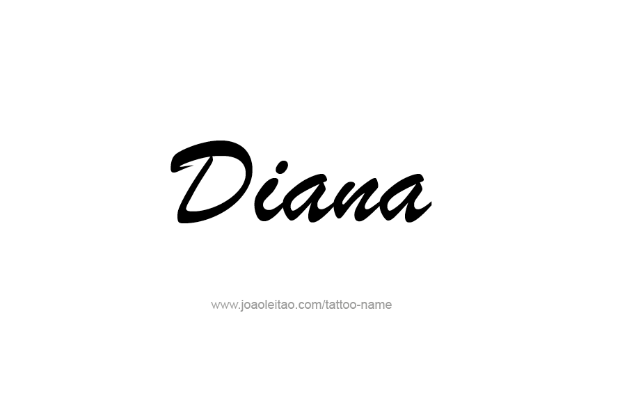 Tattoo Design Name Diana   