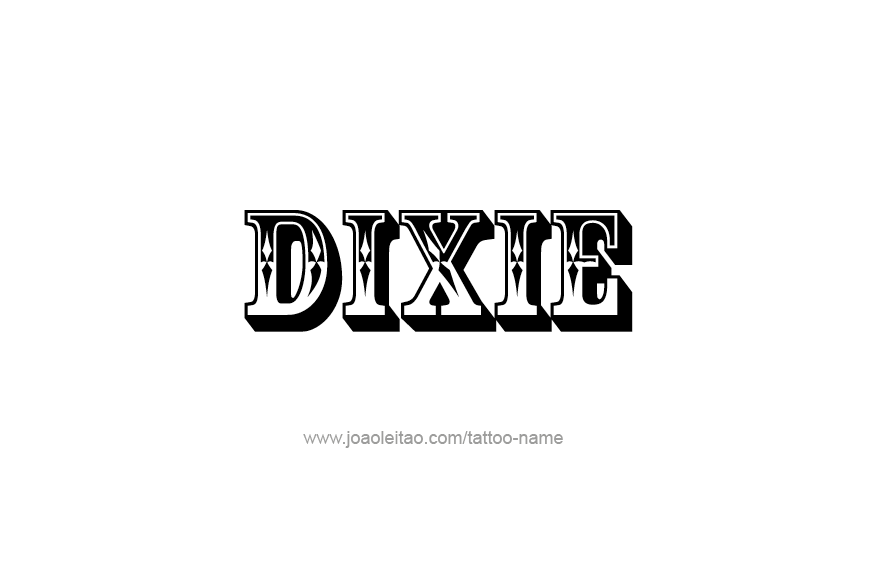 Tattoo Design Name Dixie   