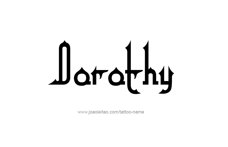 Tattoo Design Name Dorothy   