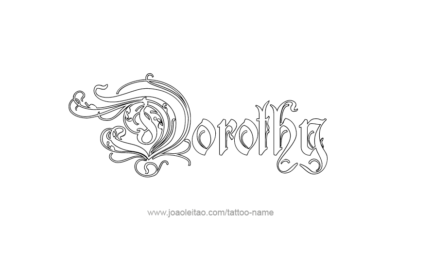 Tattoo Design Name Dorothy   