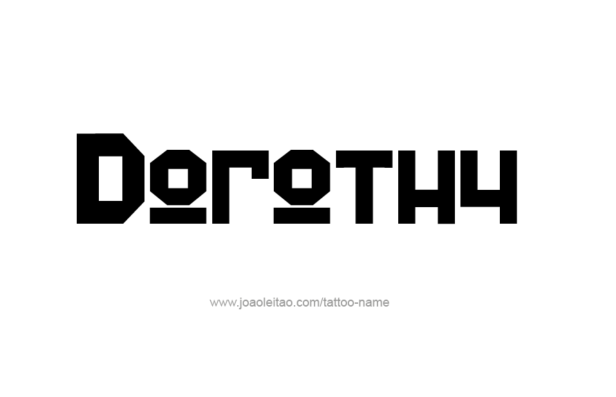 Tattoo Design Name Dorothy   