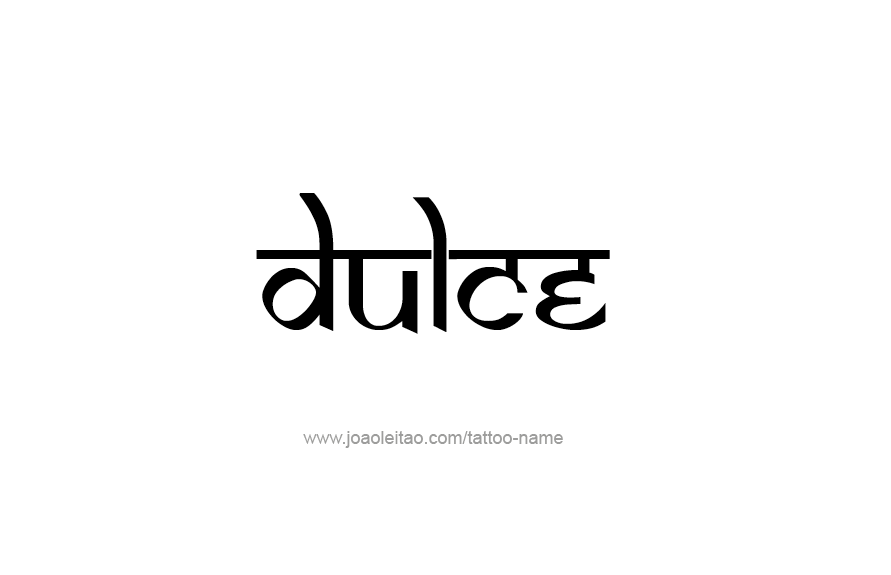 Tattoo Design Name Dulce   