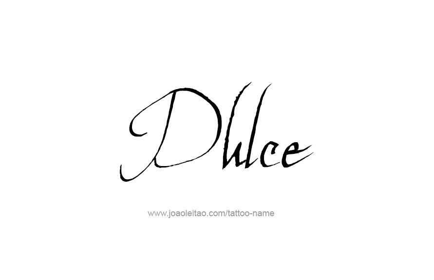 Tattoo Design Name Dulce   