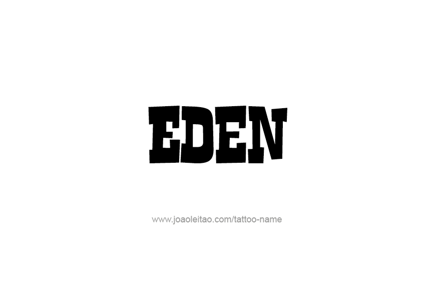 Tattoo Design Name Eden   