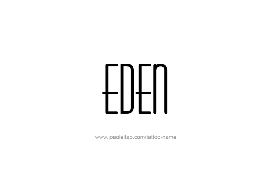 Tattoo Design Name Eden   