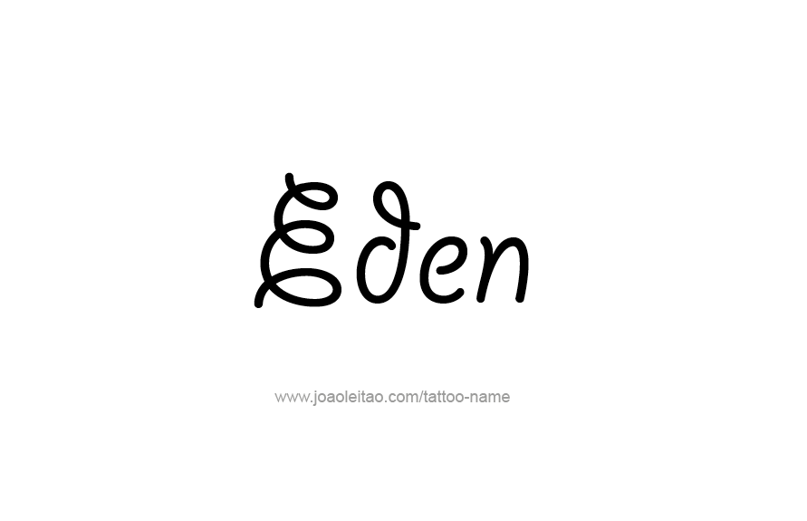 Tattoo Design Name Eden   