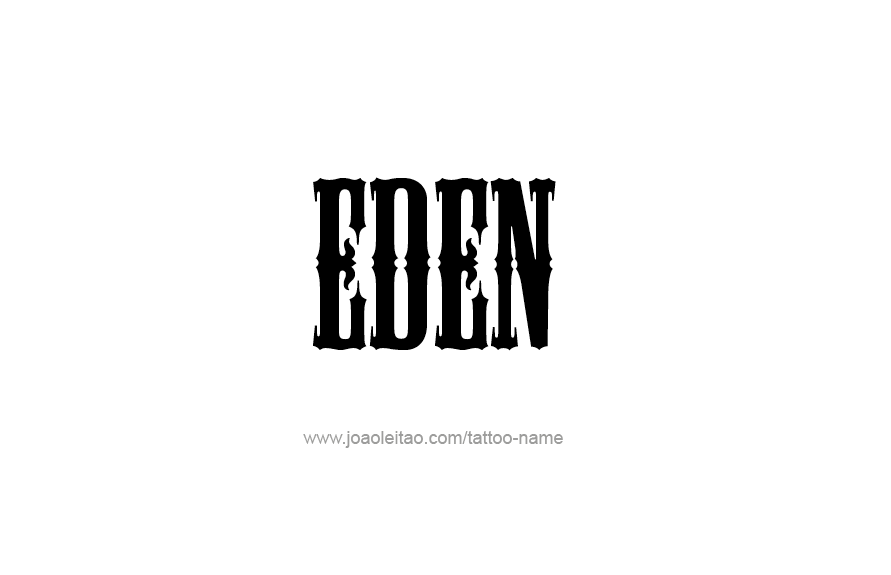 Tattoo Design Name Eden   