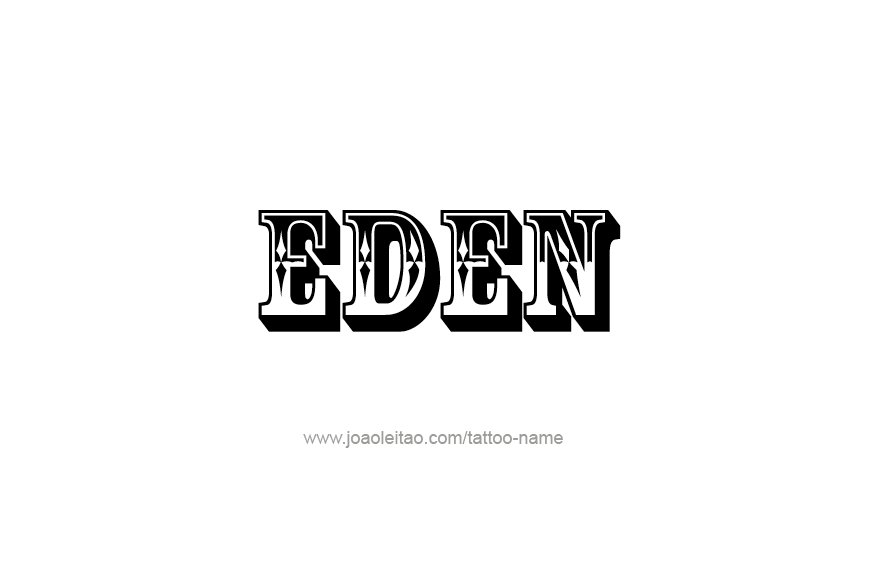 Tattoo Design Name Eden   