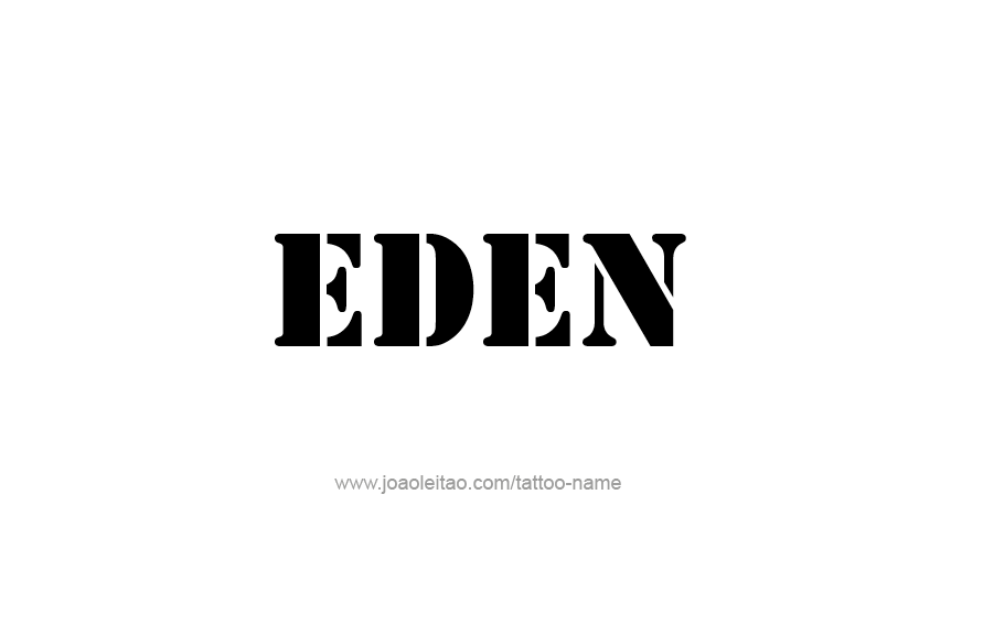 Tattoo Design Name Eden   