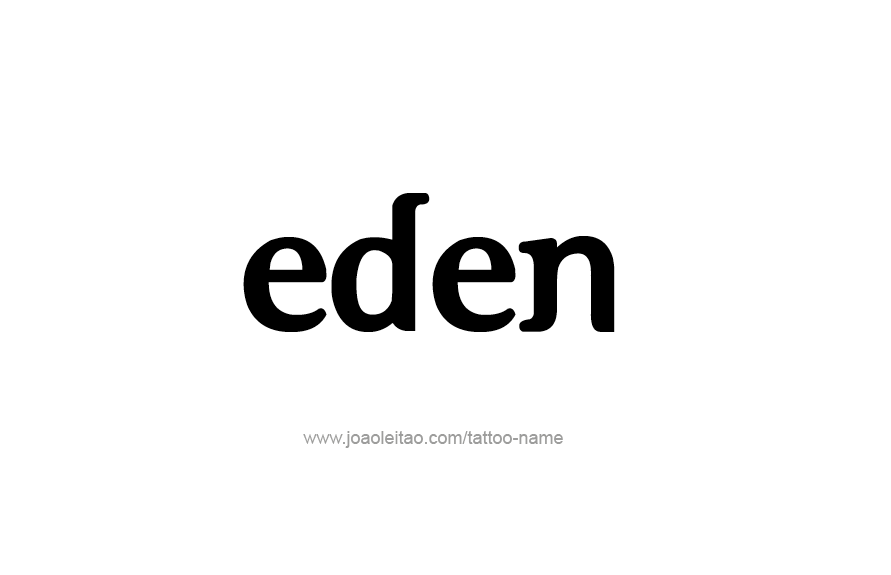 Tattoo Design Name Eden   