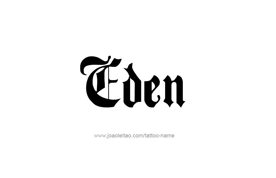 Tattoo Design Name Eden   