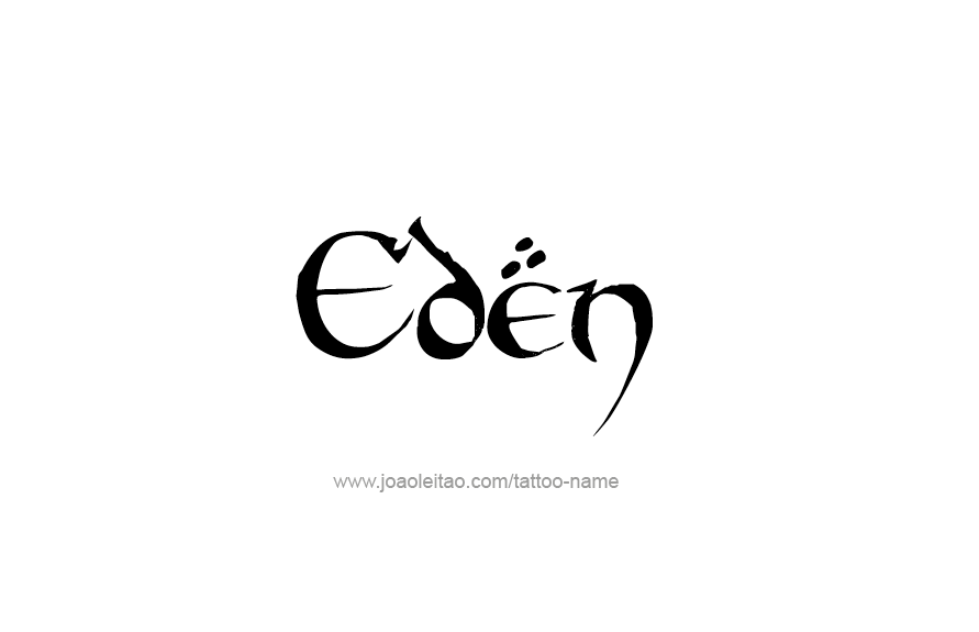 Tattoo Design Name Eden   