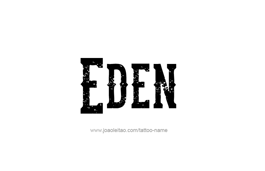 Tattoo Design Name Eden   