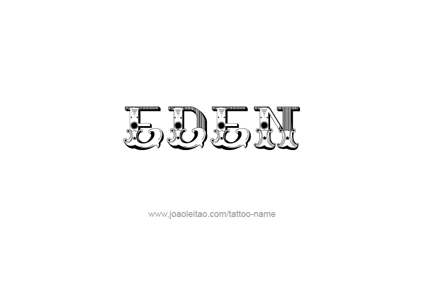 Tattoo Design Name Eden   