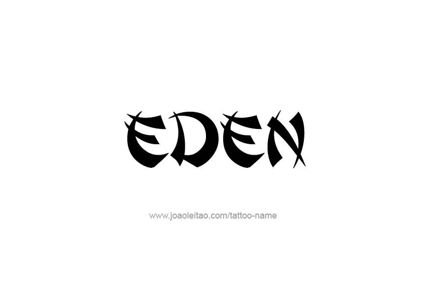 Tattoo Design Name Eden   