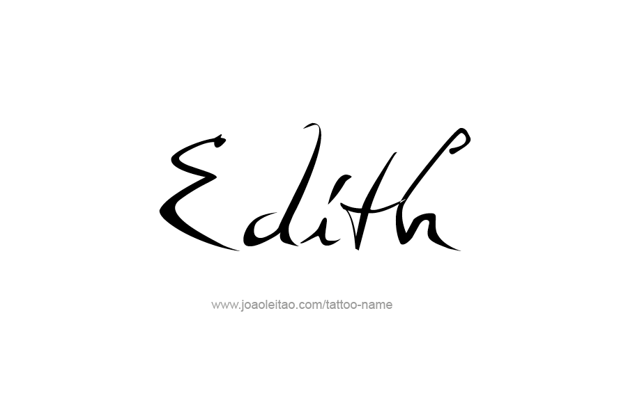 Tattoo Design Name Edith   