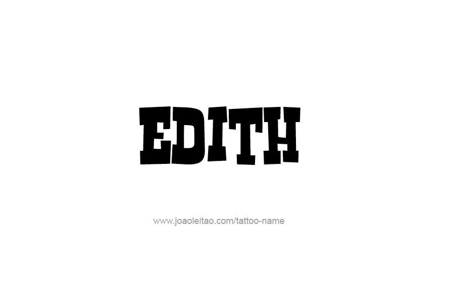 Tattoo Design Name Edith   