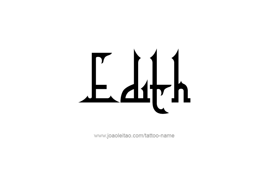 Tattoo Design Name Edith   