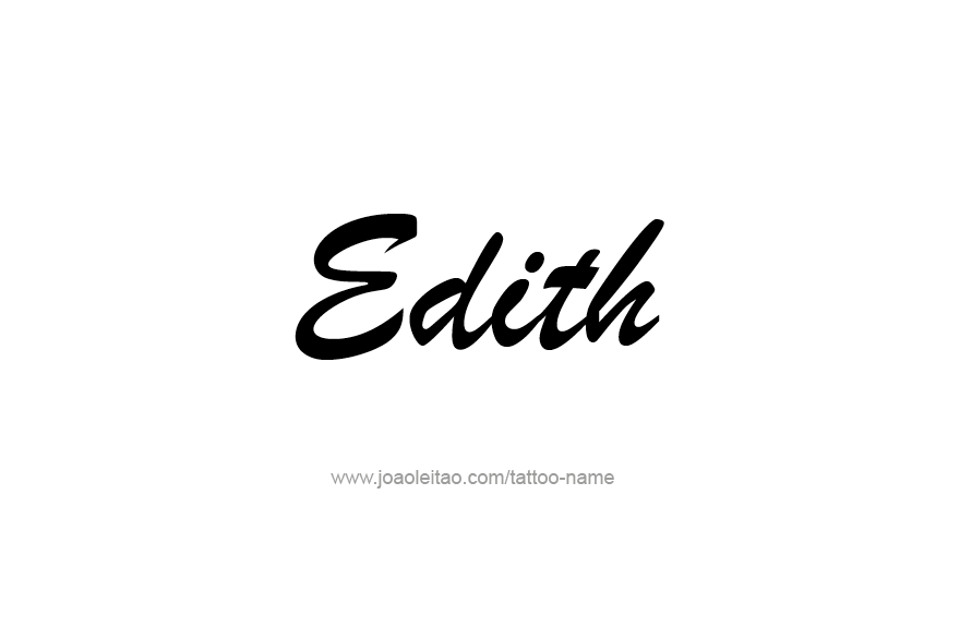 Tattoo Design Name Edith   