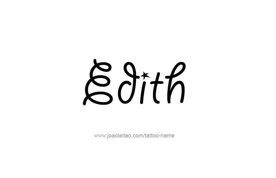 Tattoo Design Name Edith   