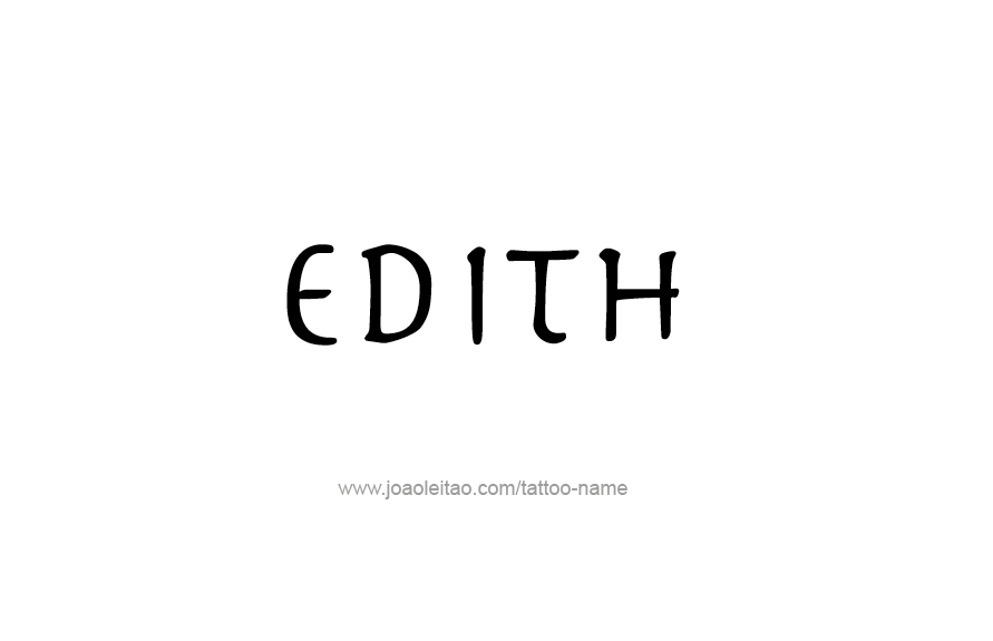 Tattoo Design Name Edith   