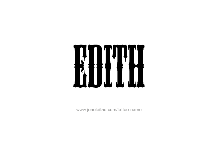 Tattoo Design Name Edith   