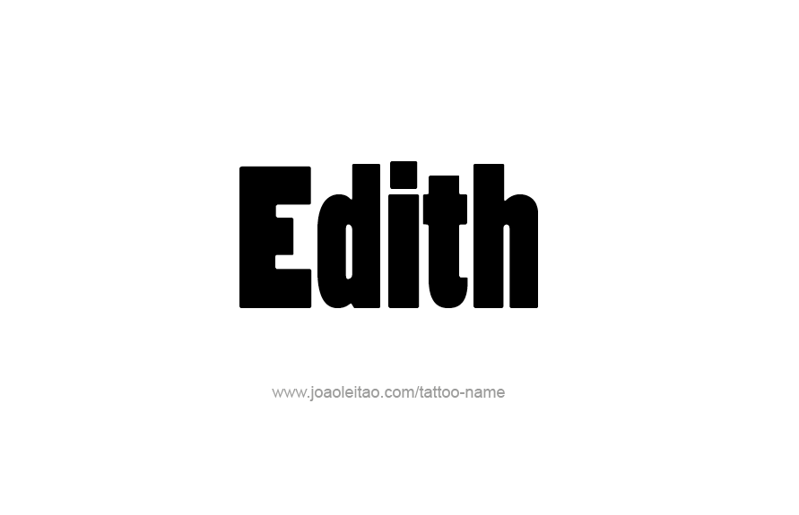 Tattoo Design Name Edith   