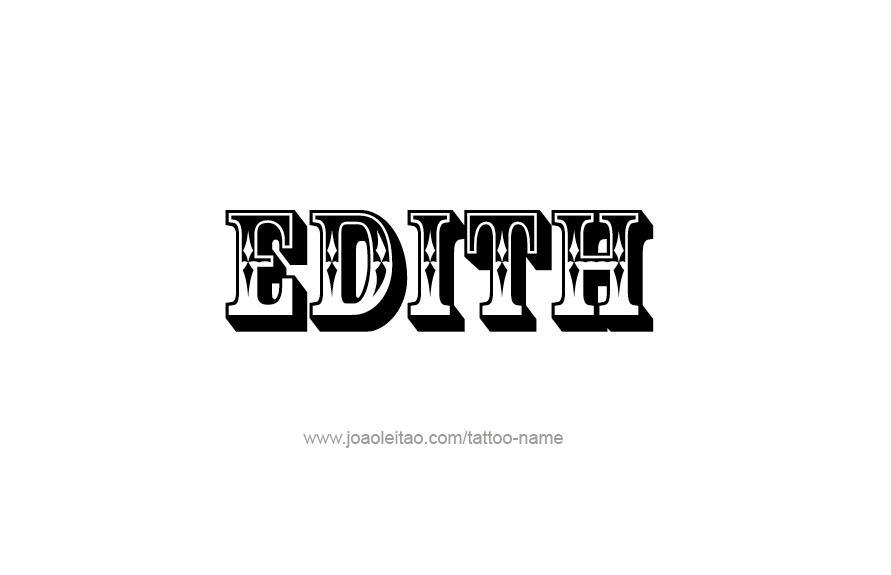 Tattoo Design Name Edith   