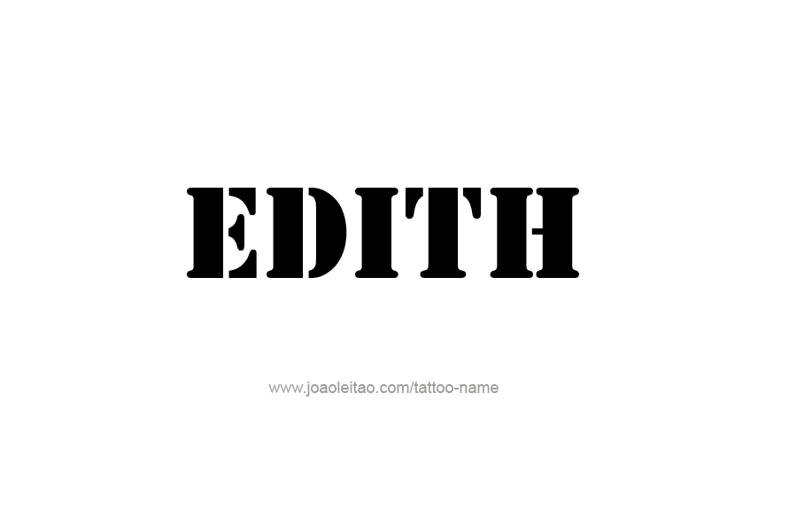 Tattoo Design Name Edith   