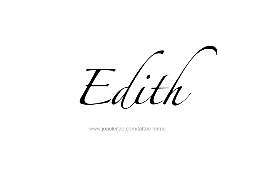 Tattoo Design Name Edith   