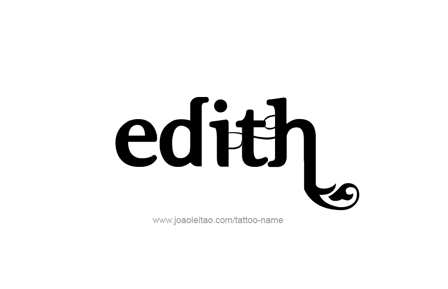 Tattoo Design Name Edith   