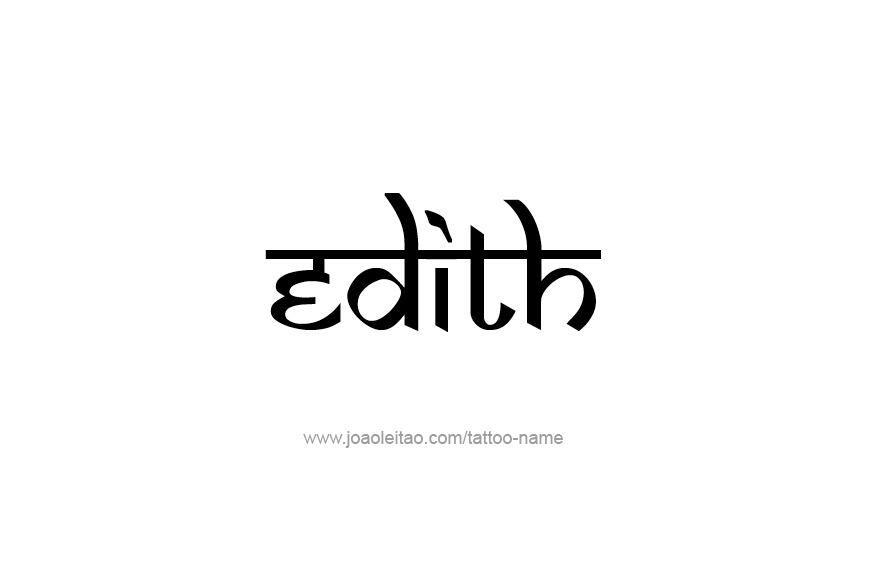 Tattoo Design Name Edith   