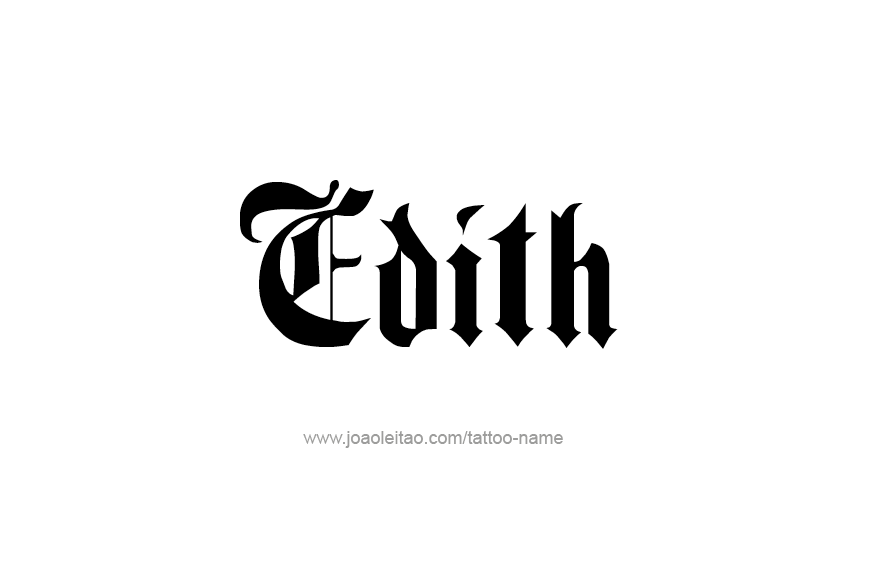 Tattoo Design Name Edith   