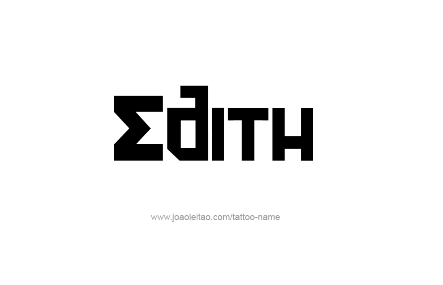 Tattoo Design Name Edith   