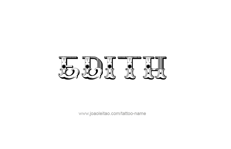 Tattoo Design Name Edith   