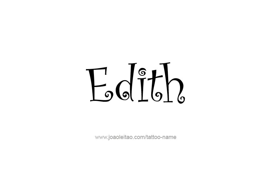 Tattoo Design Name Edith   