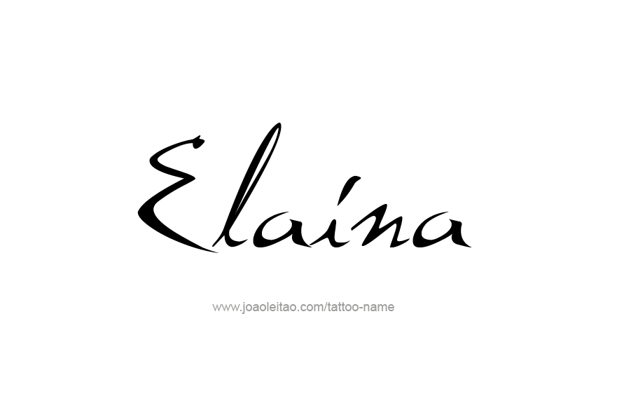 Tattoo Design Name Elaina   