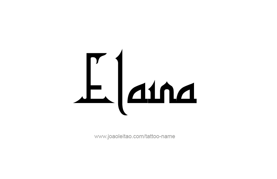 Tattoo Design Name Elaina   