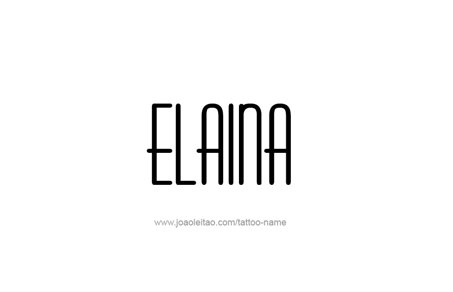 Tattoo Design Name Elaina   