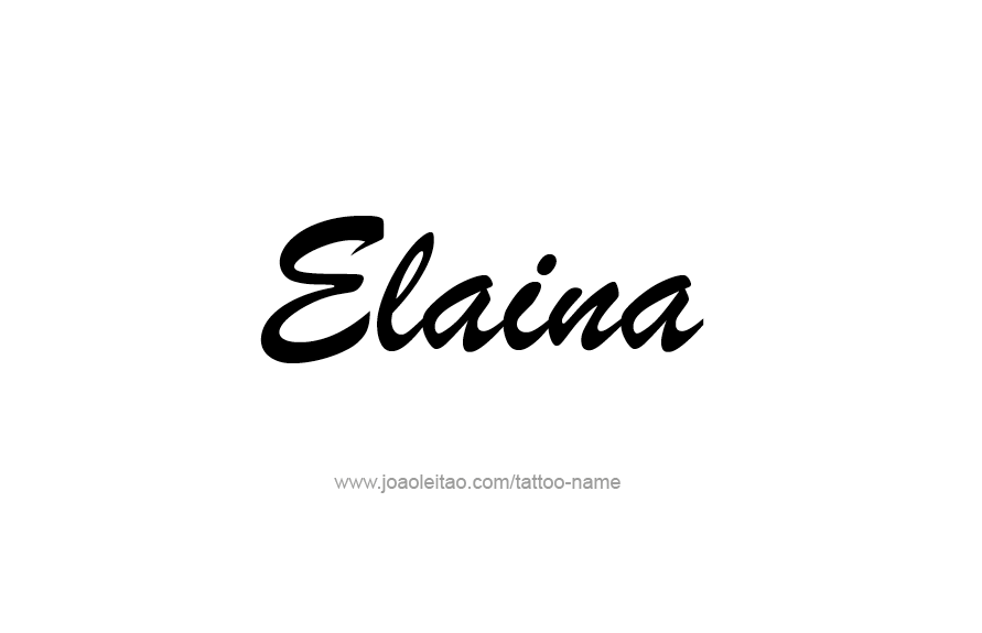 Tattoo Design Name Elaina   