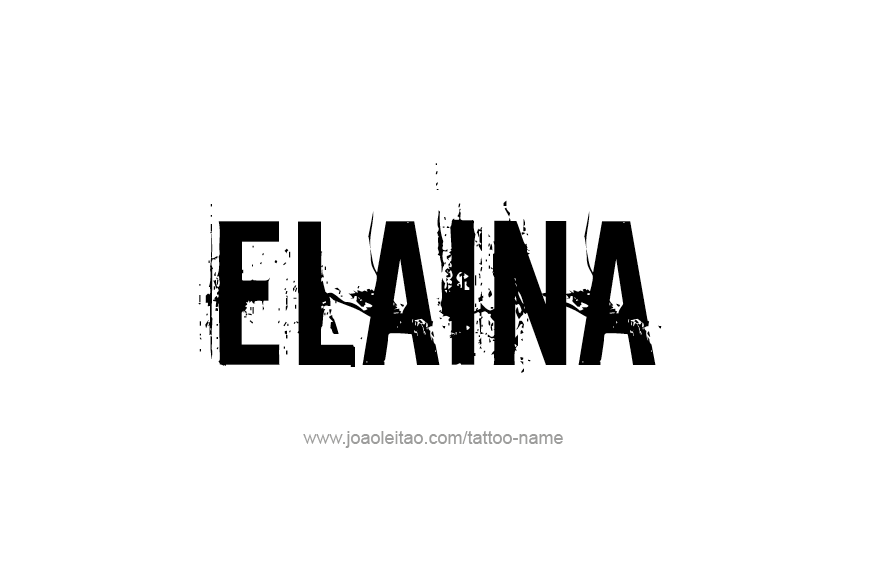 Tattoo Design Name Elaina   