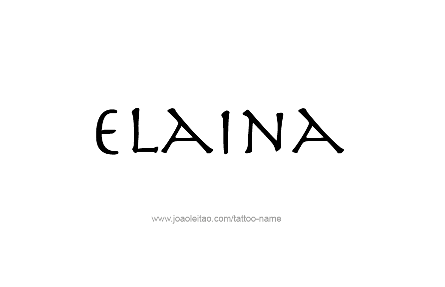 Tattoo Design Name Elaina   