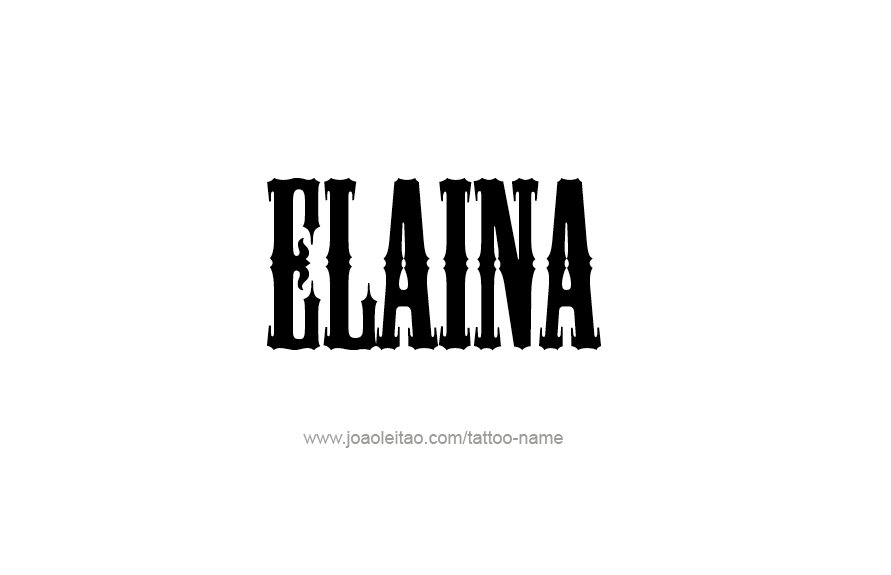 Tattoo Design Name Elaina   